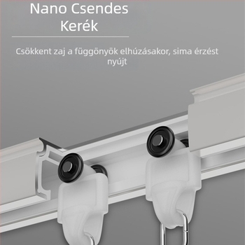 Függöny sín görgőkkel – csendes, oldalsó és felső szerelésű monorális rendszer, kettős nyomvonal; Márka: Dianyi; Anyag: chenille; Testreszabható: Igen; Stílus: Könnyű luxus