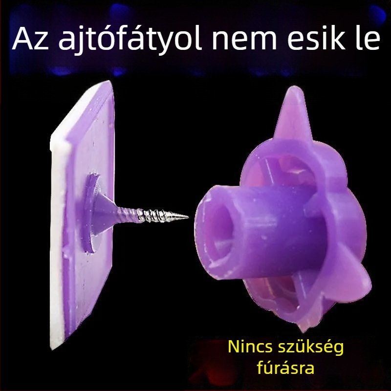 Szúnyogháló ajtófüggöny ragasztókapcsokkal és tépőzárral, fúrás nélküli rögzítés