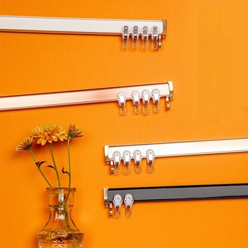 Anchao alumínium ötvözet függöny görgő – ívelt kettős sínrendszer, oldalsó és felső rögzítésű, erkélyablakhoz tartozó horog, testreszabható, modern dizájn