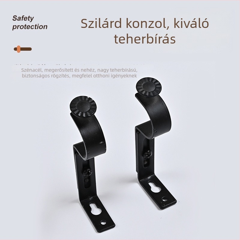 Összekapcsolható függönytartó, szénacéltból, modell 212121, függönytípushoz