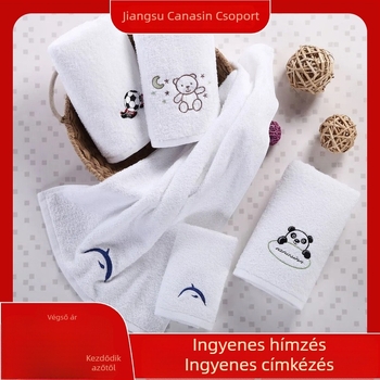 Szállodai törölköző, 100% pamut, egyrétegű 16s fonal, bevarrt széle, spirál-szövésű felület, 50–60 g, kiváló nedvszívás