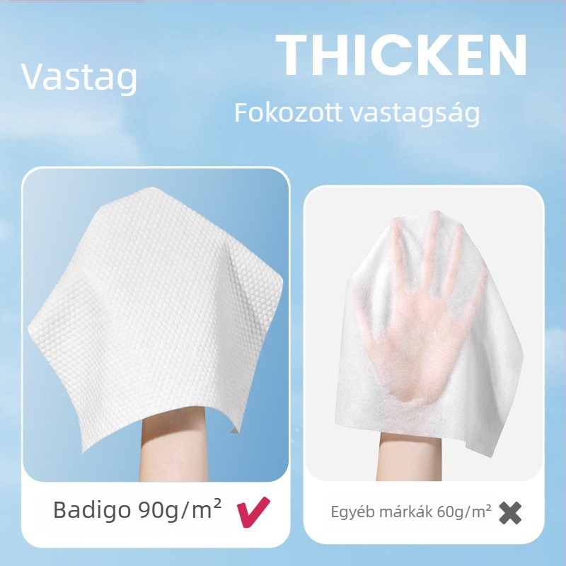 Kompresszált törölköző arcra és zuhanyozáshoz, viszkózrostból, több mint 50 g, Buddy High márka