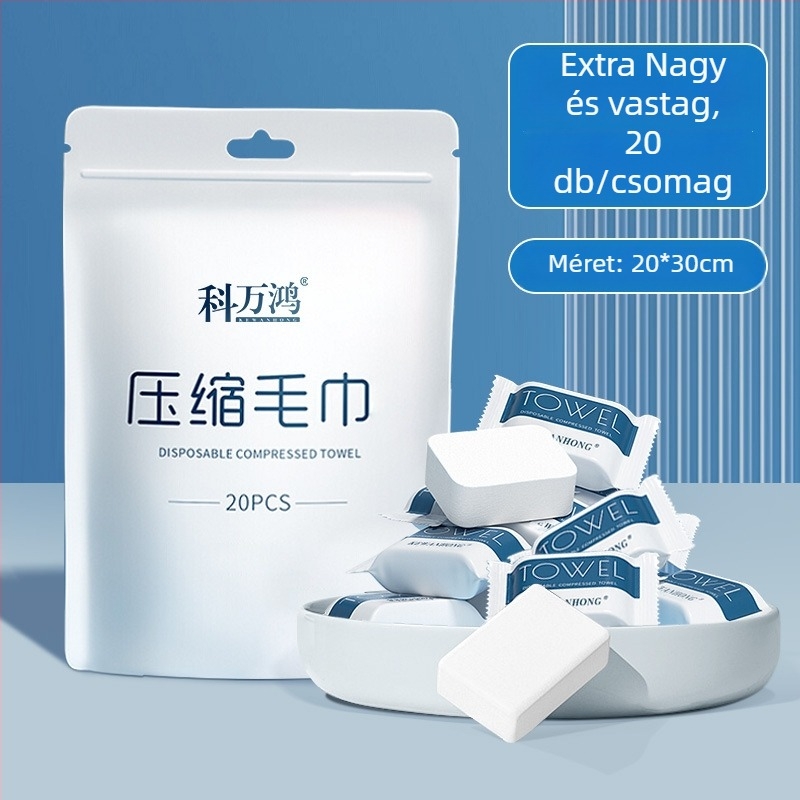 Sűrített törölköző – 100% pamut, 50 g vagy több, 20 darab, Ke Wanhong