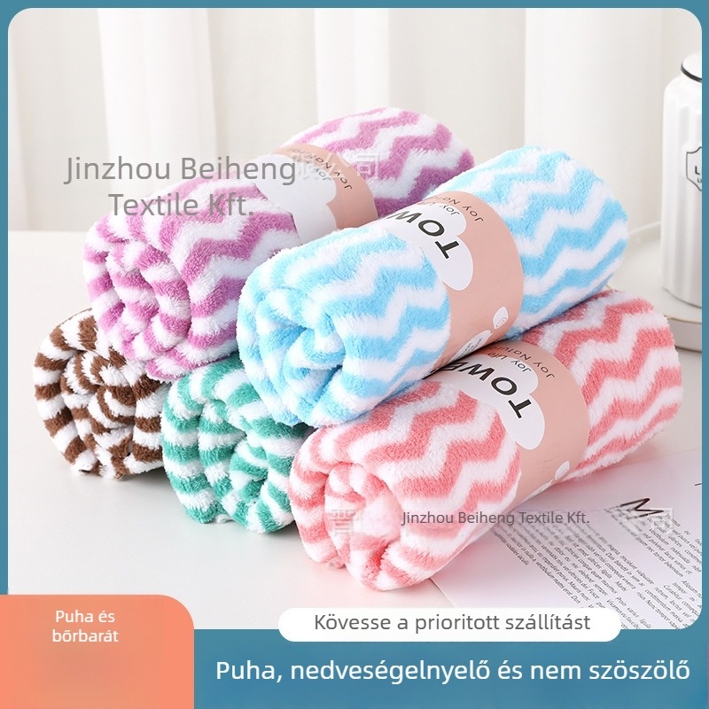 Arc törölköző korall plüssből, víz-hullám mintával, 60 g, sima szövés