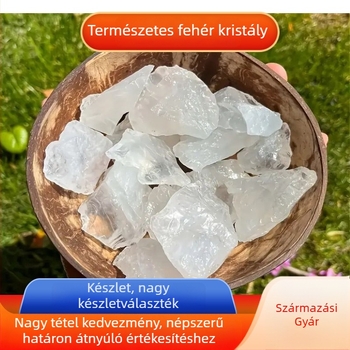 Aromás kő fehér kristályból, kavicsos megjelenéssel