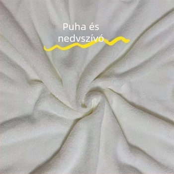 Camellia plüss fleece fürdőköpeny és törölközők készlet – 4 részes, egyenes szövés, 200 g/m2+