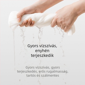 Egyszer használható tömörített törölköző fürdőhöz tekeréshez, pamut, gyors nedvszívás 0-5 s