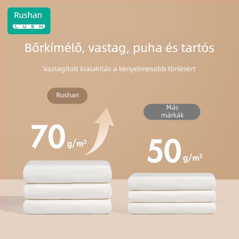 Egyszer használatos babafürdő törölköző, újszülötteknek és gyerekeknek, egyedi csomagolásban, vastagabb és nagyobb, rostanyagból.