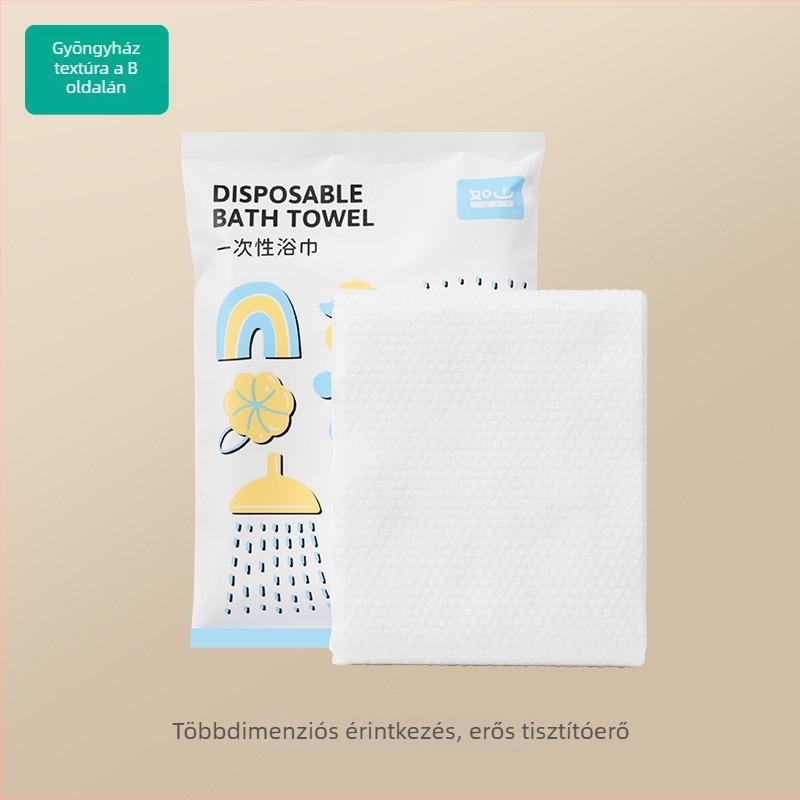Egyszer használatos babafürdő törölköző, újszülötteknek és gyerekeknek, egyedi csomagolásban, vastagabb és nagyobb, rostanyagból.