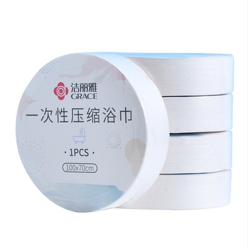 Egyszer használatos tömörített fürdőtörölköző, egyéni csomagolású utazáshoz, extra vastag arctörölköző; 100% regenerált cellulóz rost; növényi rost; gyors felszívódás 0–5 s.