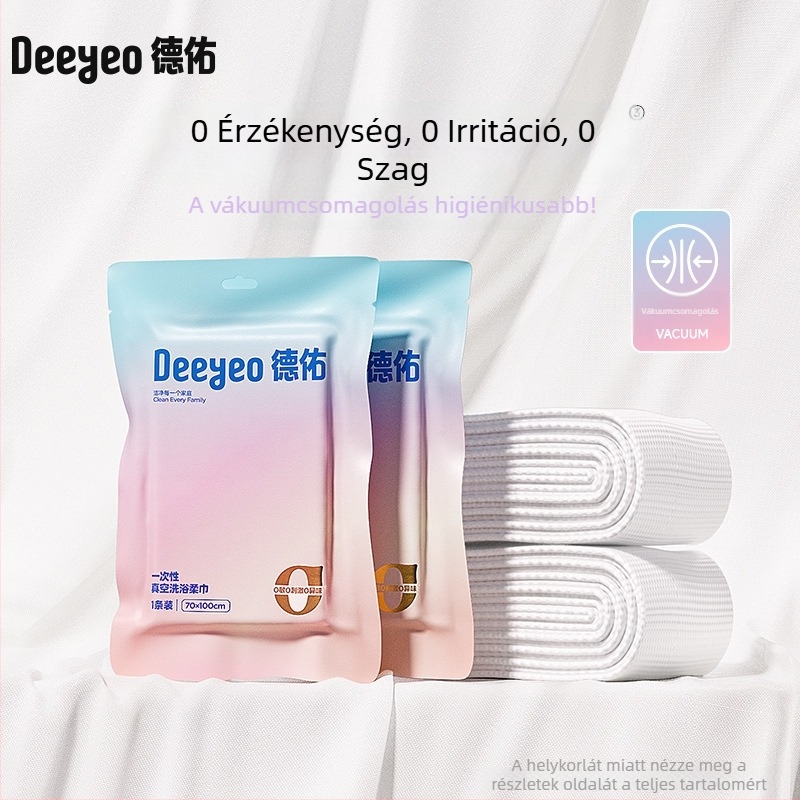 Egyszer használatos vákuumos fürdőlepedő utazásokhoz és szállodákhoz, hordozható, vastagított, nedves és száraz használatra, viszkóz rostból