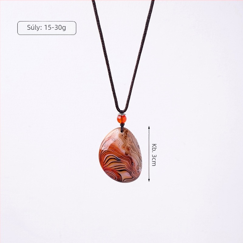 Agát Kristály medál – Appen Crystal Crafts, természetes agát kristály, kristálykő, modern minimalista dizájn, PP zacskó csomagolás