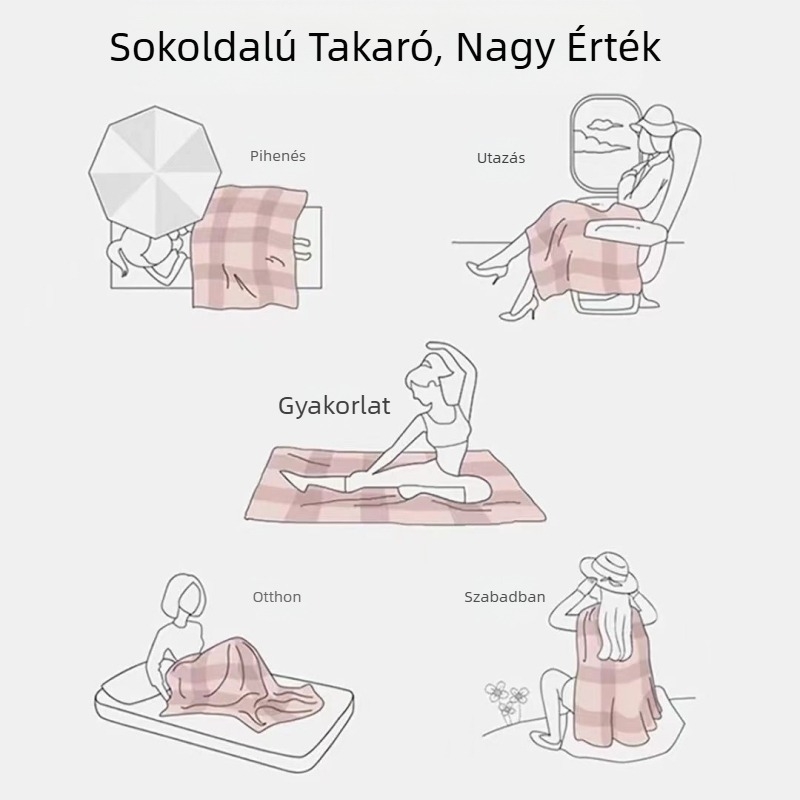 Nordic stílusú könnyű törölköző-szövetű pléd flanel-poliészterből, kevesebb mint 300 g, egész éves használatra