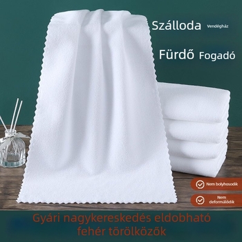 100 darab egyszer használatos fehér törölköző, szálmentes, négyszögletű, hotelek, fürdőházak és szépségszalonok számára.