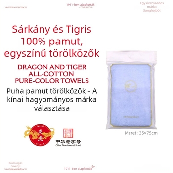 Dragon and Tiger pamut arc törölköző, nedvszívó (50–80 g)