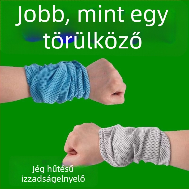 Poliészter sport törölköző csuklóra, 100d szál, sima szövés, ultra könnyű 50 g alatt, gyors száradás