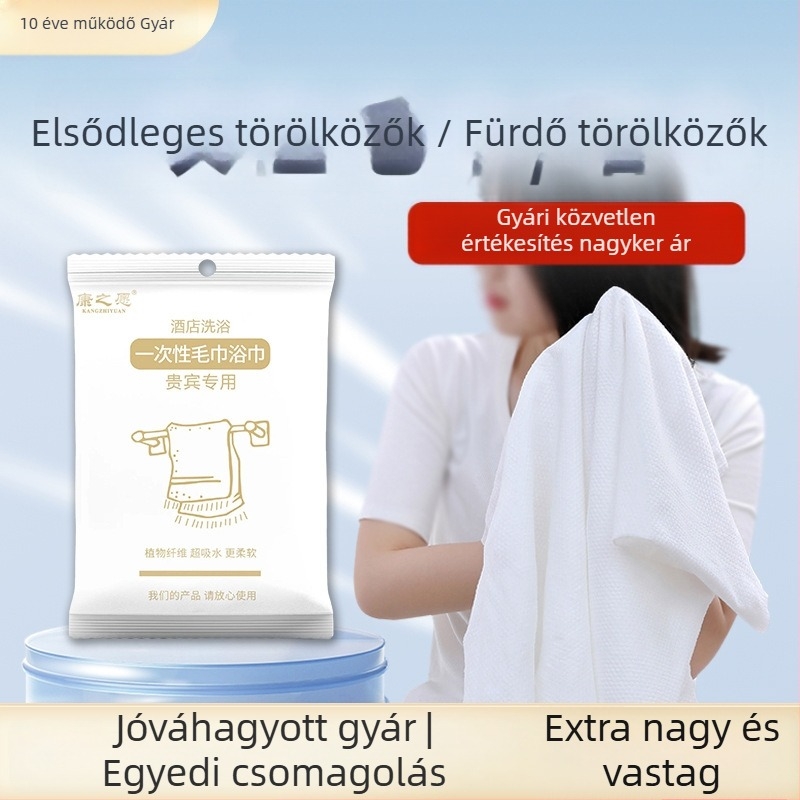 Egyszer használatos fürdőlepedők, utazáshoz vastagított kivitelben, egyedileg csomagolva, Kapok-keverék, nedvszívás 26–30 s, szállodák és panziók számára