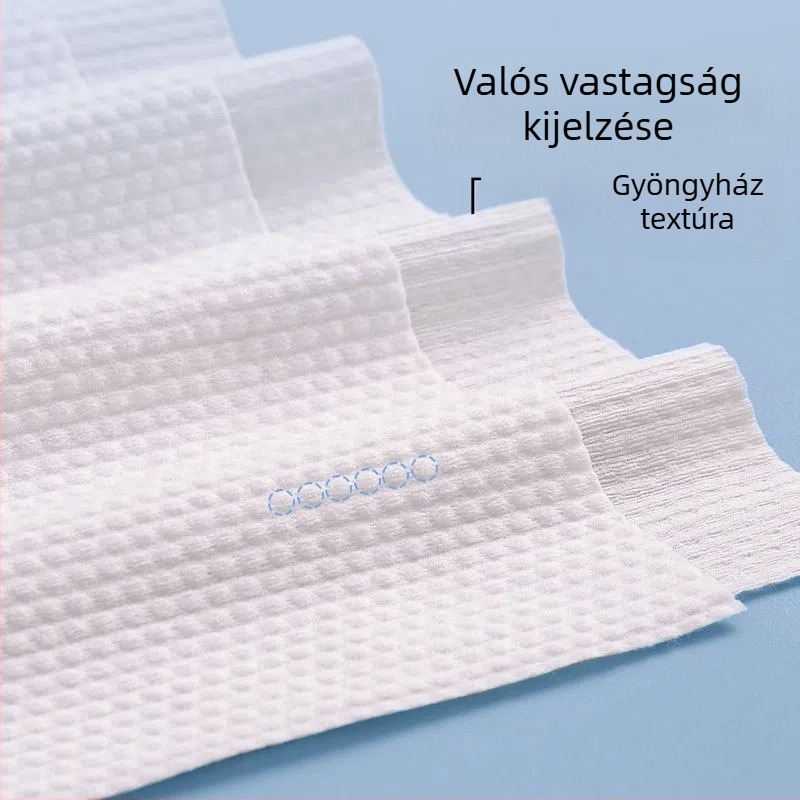 Egyszer használatos fürdőlepedők, utazáshoz vastagított kivitelben, egyedileg csomagolva, Kapok-keverék, nedvszívás 26–30 s, szállodák és panziók számára