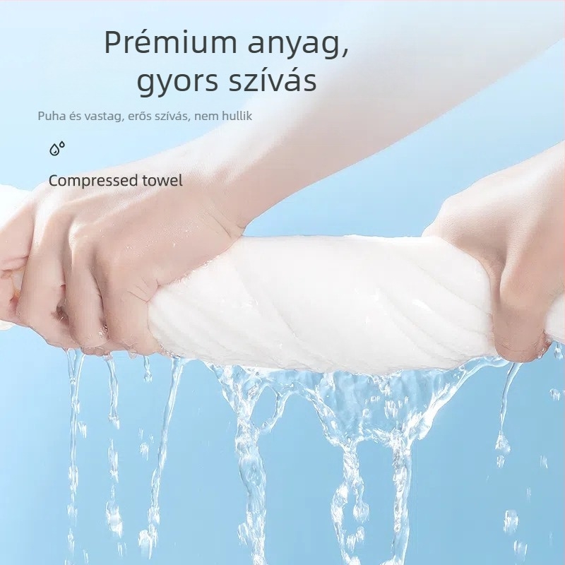 Egyszer használatos fürdőlepedők, utazáshoz vastagított kivitelben, egyedileg csomagolva, Kapok-keverék, nedvszívás 26–30 s, szállodák és panziók számára