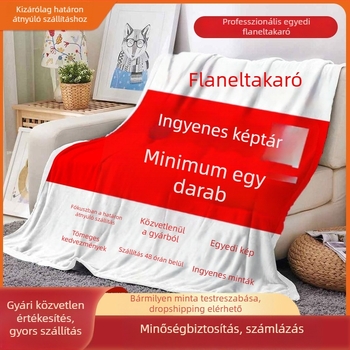 Könnyű flanel takaró digitális nyomtatással, animációs minta, 300 g alatt, ideális tavaszra és őszre