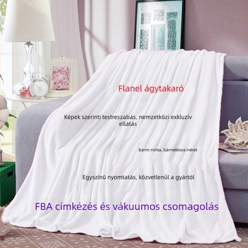 Poliészter pléd digitális nyomással, 280 g/m², téli szezon, testreszabható feldolgozás, 3% zsugorodás