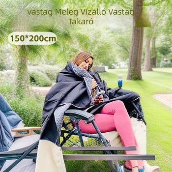 Kemping piknik pléd, vízálló és szélálló, 100% poliészter, 220 g, tavasz–őszre