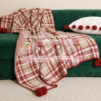 Iris Pie csíkos törölköző pléd – 100% poliészter, 450 g/m², téli használat