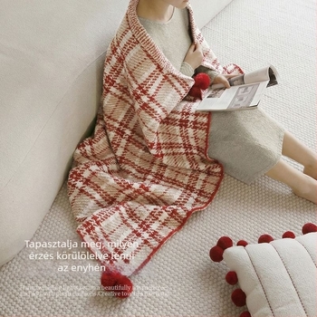 Iris Pie csíkos törölköző pléd – 100% poliészter, 450 g/m², téli használat