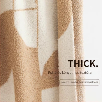 Kanapéhoz való kötött takaró, geometriai mintás, díszítő rojtokkal, 900 g, tavasz–ősz, testreszabás elérhető.