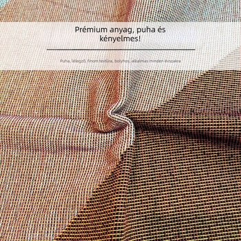 Kötött kanapé takaró, geometriai mintázat, nordic stílus, poliészter-pamut keverék, 800–999 g, minden szezonra