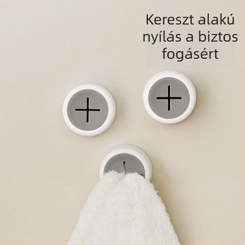FaSoLa Falra Szerelhető Törölközőtartó – Fúrás nélkül, Konyhai törölközőhöz, Modern Minimalista Dizájn, Anyagok: ABS, Szilikon, Akril Ragasztó, Súly 23 g