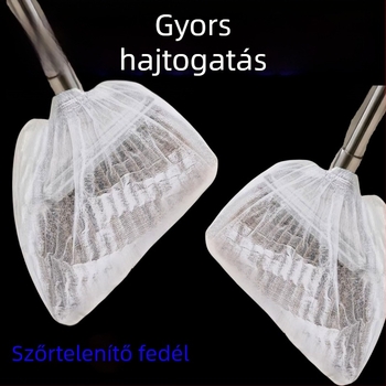 Egyszer használatos seprűfedő háztartási használathoz, textile anyagú, nem szőtt külső, 100 db/csomag, 100 csomag/doboz, készleten