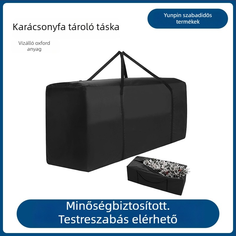 Karácsonyfa tároló táska, Oxford anyagból, vízálló, UV-álló és porálló, nagy kapacitás, Yunpin Leisure