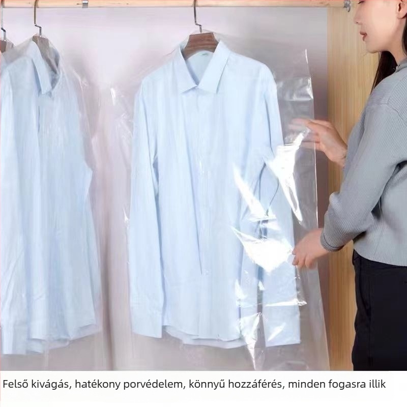 Ruhák porvédő ruhatartó táska – Műanyag anyag; Egyszerű és modern stílus; Porvédő funkció; Ruhákhoz