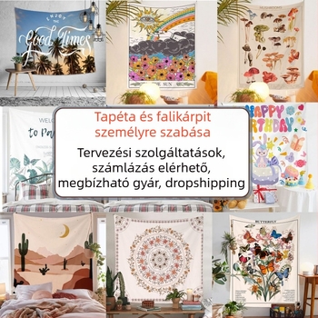 3D digitális nyomtatású falikép poliészter vászonra – Digitális hőátvitel, testre szabható, téglalap alakú, nappalira, hálószobára, dolgozószobára, étterembe, gyerekszobába