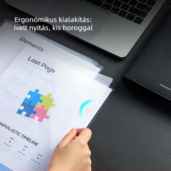 Deli dokumentumszett: L-típusú egyoldalas mappa átlátszó betéttel – műanyag
