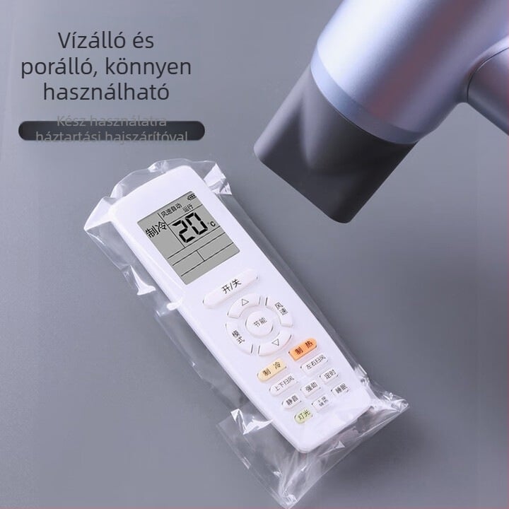 Távirányító védő borítás hőszűkítő filmmel, univerzális, átlátszó, modell Rsm2101050, műanyag