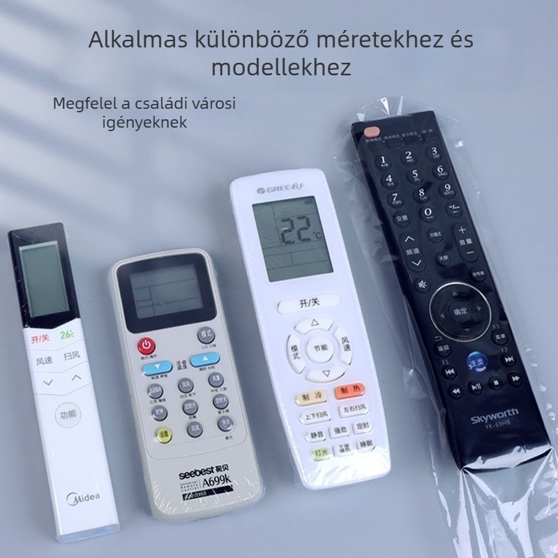 Távirányító védő borítás hőszűkítő filmmel, univerzális, átlátszó, modell Rsm2101050, műanyag