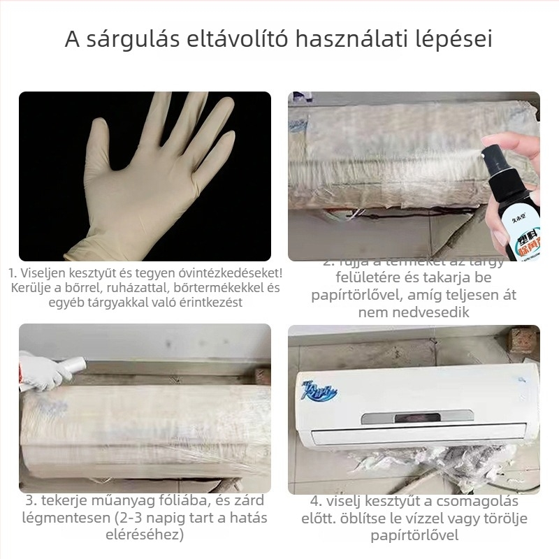 Műanyag sárgulás eltávolító háztartási készülékekhez – Jiumutang (OEM) – Import: Nem; Kategória: Bútorápolás és mindennapi vegyi termékek