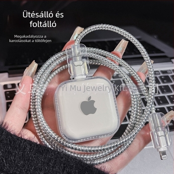 Adatkábel védőburkolat anti-szakadás védelemmel, PC anyag, kábeltekerő, egyszerű design