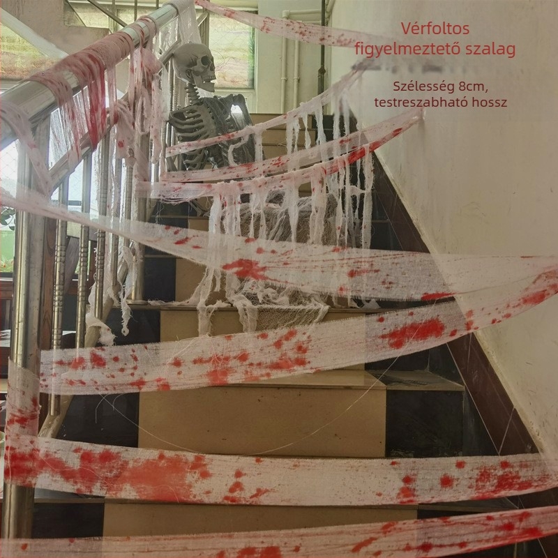 Halloween: véres géz kötszer rekvizit kísértet házhoz és dekorációhoz