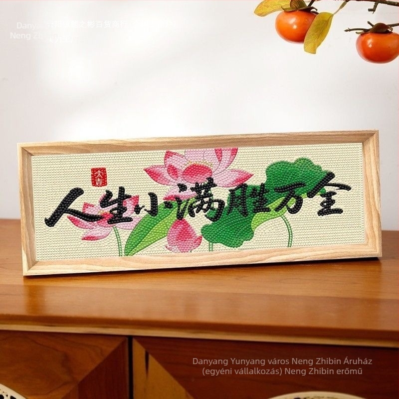 Gyémántos festmény - ünnepi mintázat, olajvászon, keresztszemes vászon 9ct, kínai stílus