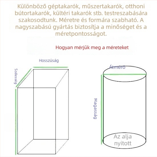 Személyre szabható Oxford vászon 210 por- és esővédő burkolat gépek és berendezések számára, vízálló polcvédő