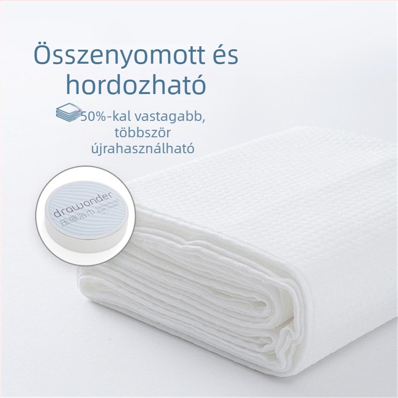 Egyszer használatos fürdő törölköző – 100% növényi rostból, egyedi csomagolásban, vastagabb szövés, egyszerű szövés, vízfelvétel 0–5 s, testreszabható feldolgozás, magáncímke elérhető