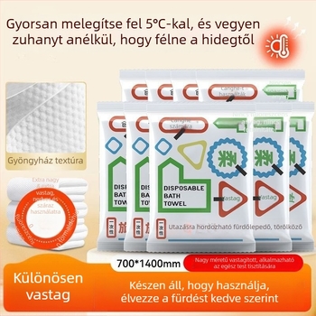 Egyszer használatos fürdőlepedő, Extra vastag, Pamut, Lapos szövés, Nedvességfelszívás 0–5 s