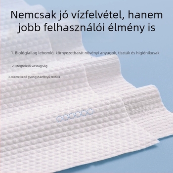 Egyszer használatos fürdőlepedő, Extra vastag, Pamut, Lapos szövés, Nedvességfelszívás 0–5 s