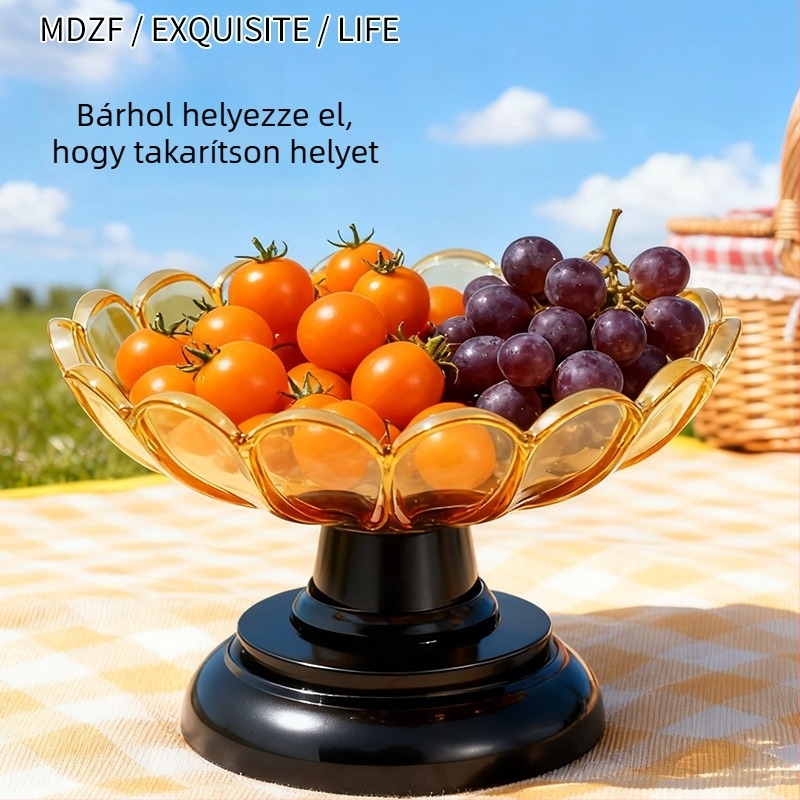 Akril gyümölcstál, könnyű luxus retro stílus, egyszínű dizájn, 2025-ben debütált.