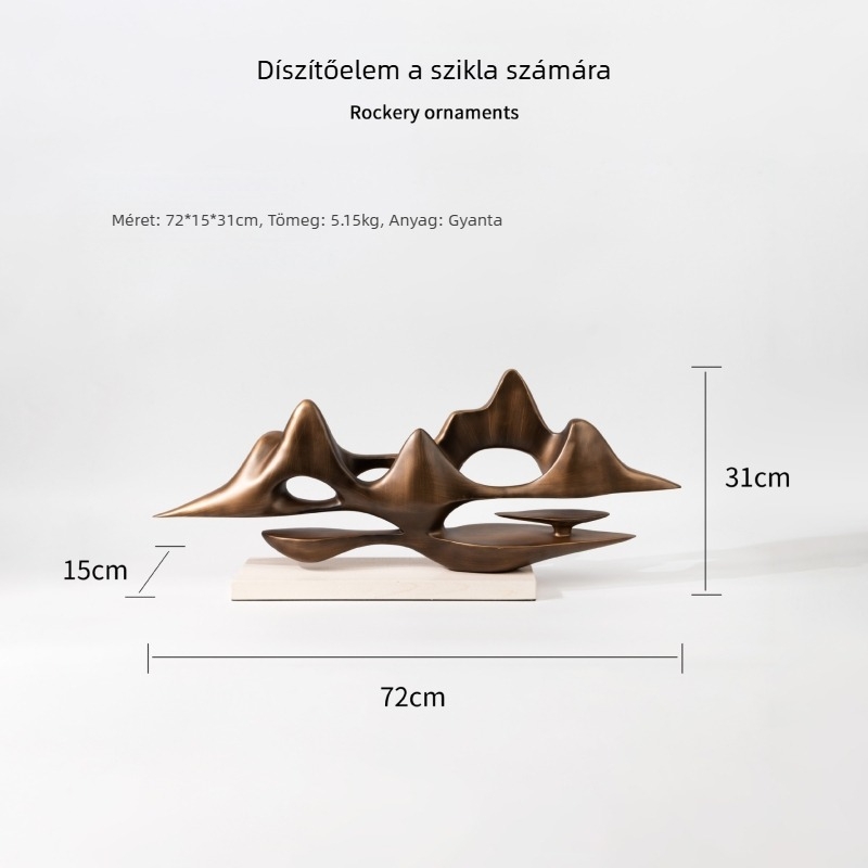Rókari szobor dekorációhoz, modern minimalist stílus, műgyanta alapanyag, márka Light and Dust, karton csomagolás
