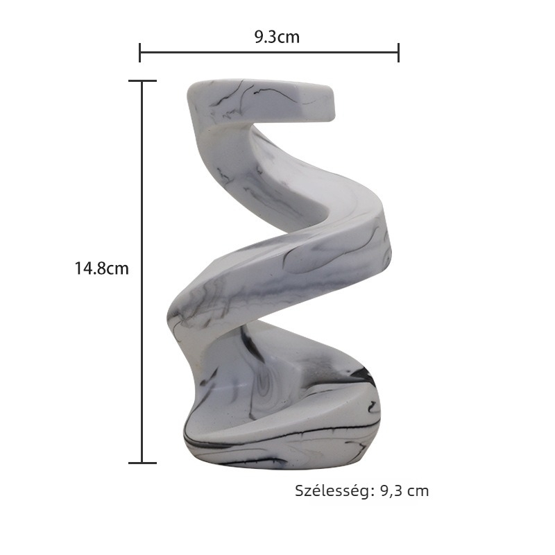 Gyanta díszfigura - Modern minimalista spirálisan emelkedő dekoráció boros szekrényhez és TV-hez • Anyag: Gyanta • Termékkód: 004 • Márka: Jin Mu Yuan • Kategória: Gyanta kézművesség • Stílus: Modern Minimalista