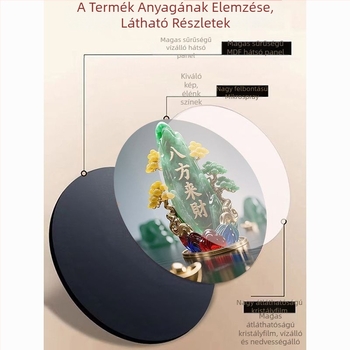 Feng Shui asztali dísz: tök alakú dekoráció műgyantából, modern minimalista stílus, testreszabott nyomtatás, modell 7300, gazdagság és szerencse